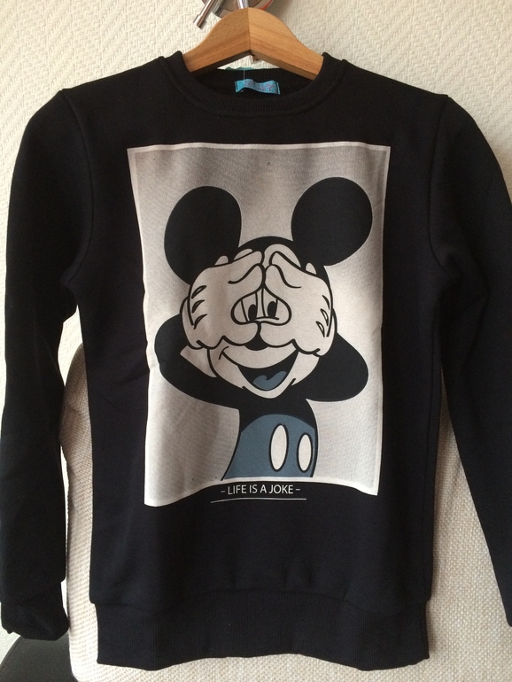 Утепленный свитшот (толстовка) с Микки Маусом