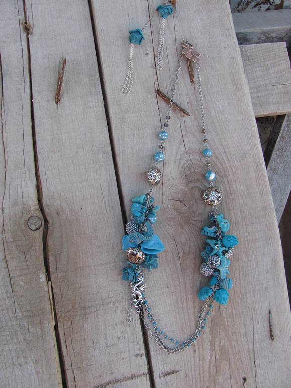 Комплект ручной работы. Бусы и серьги. 150 гр. Чернигов. Украина.