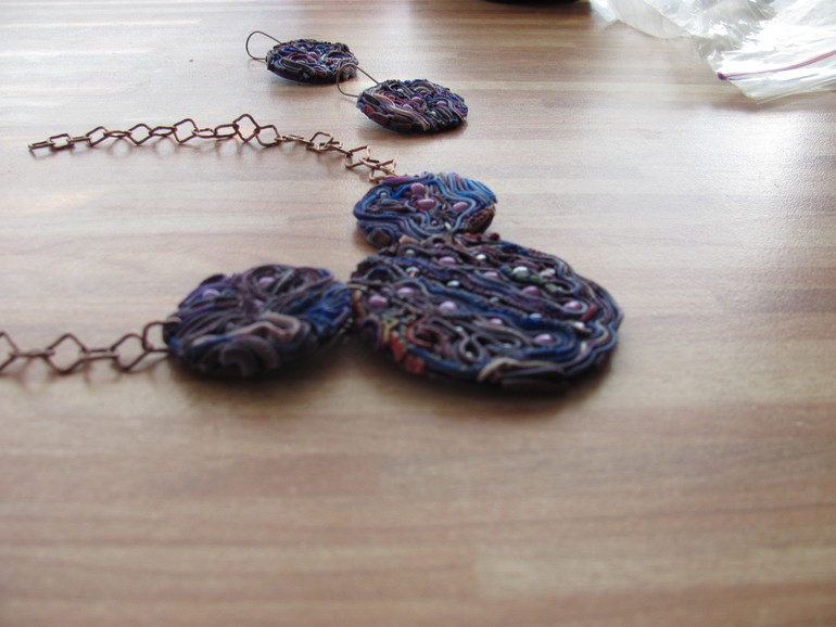 Бусы и серьги ручной работы. 110 гр. Чернигов. Украина.