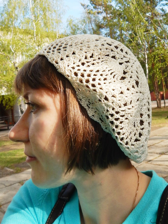 Берет ананасовый и обвязка шорт