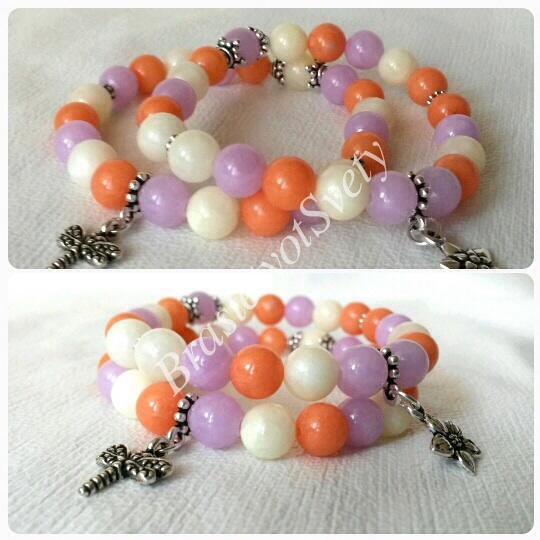 Браслеты с именами из натуральных камней