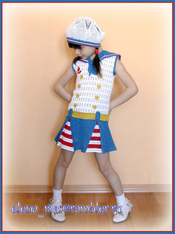 Пляжный сарафан и платье "Моя морячка"