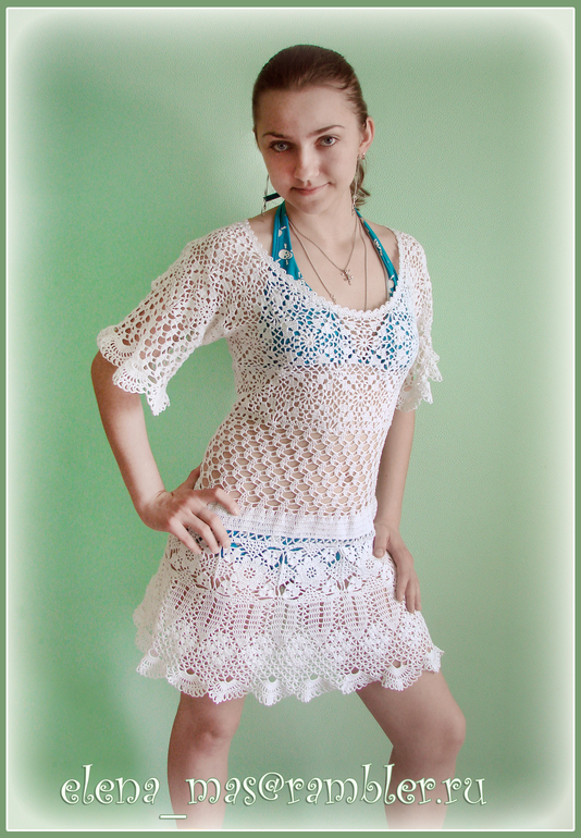 Пляжный сарафан и платье "Моя морячка"