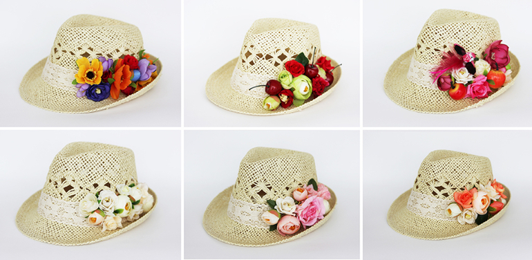 Шляпы с цветами