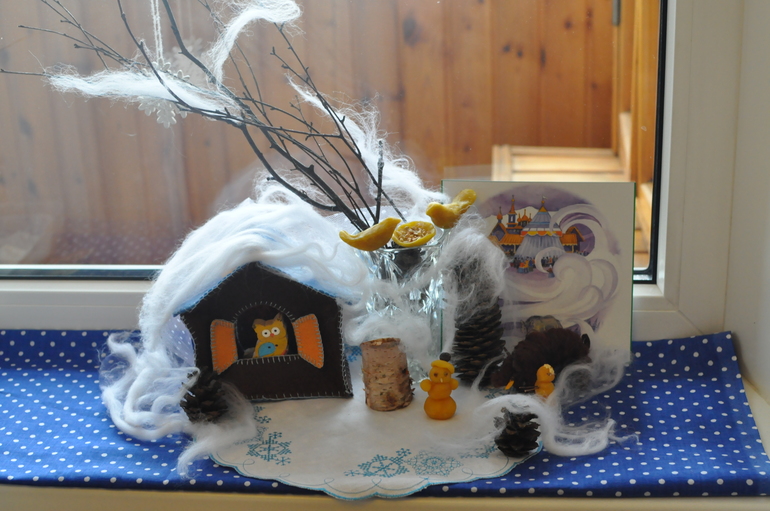 Столик времен года. Февраль.