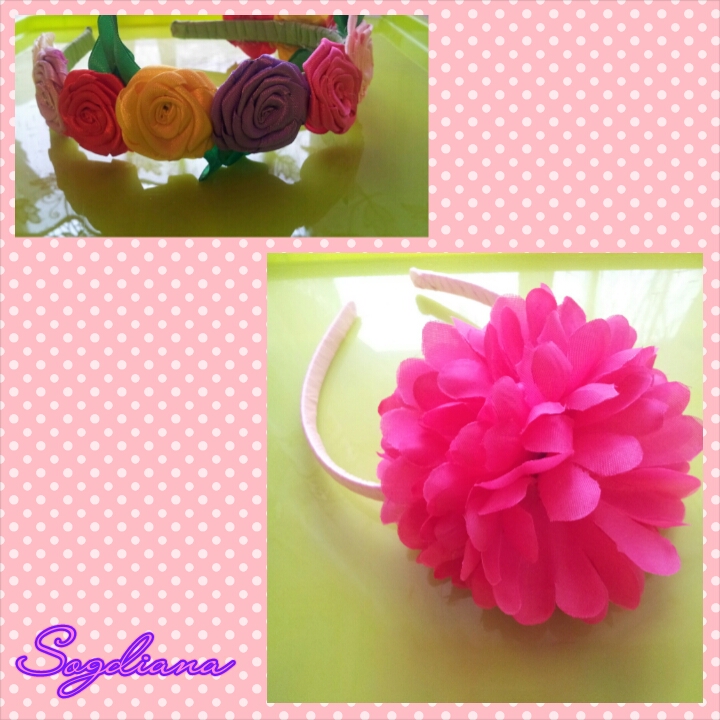 Мой первый ободок под платье дочки.