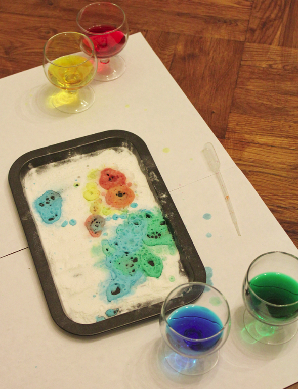 Рисунки на соде!