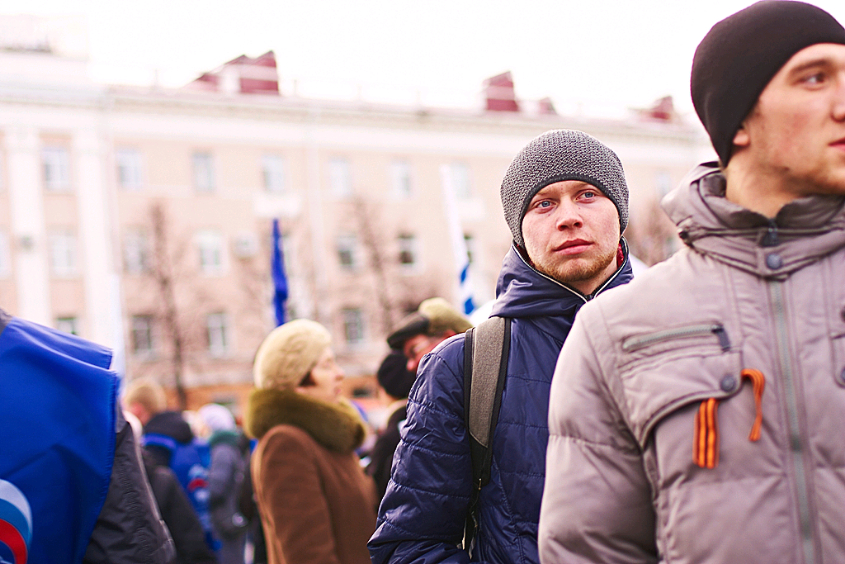 Сходила сегодня на митинг солидарности с Крымом.