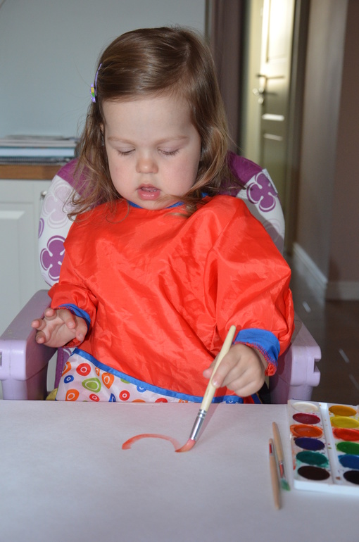 Художка. Занятие №8. Акварель, пленка, гуашь и трубочка.