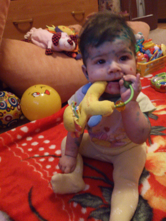 Мы ее победили или осталось тольк отмыться....ветрянка. День 6