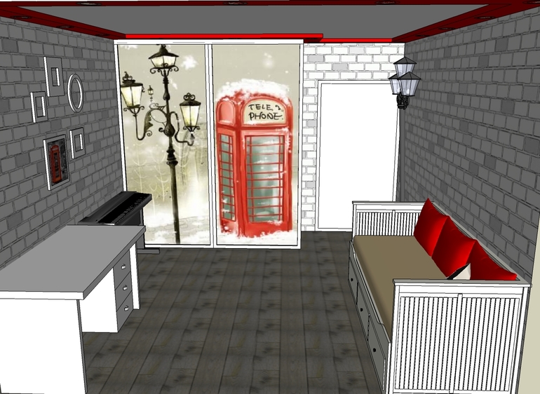 Мини Англия в красном