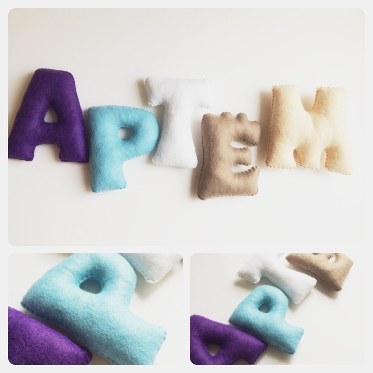 Буквы и гирлянды из фетра