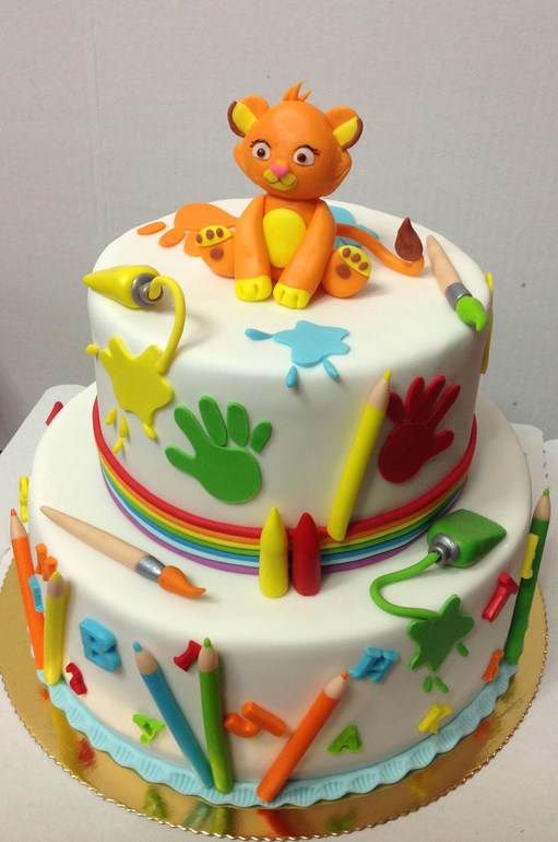 тортики с аппликациями