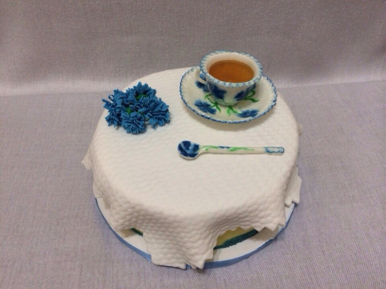 Васильковый тортик для моей любимой бабушки