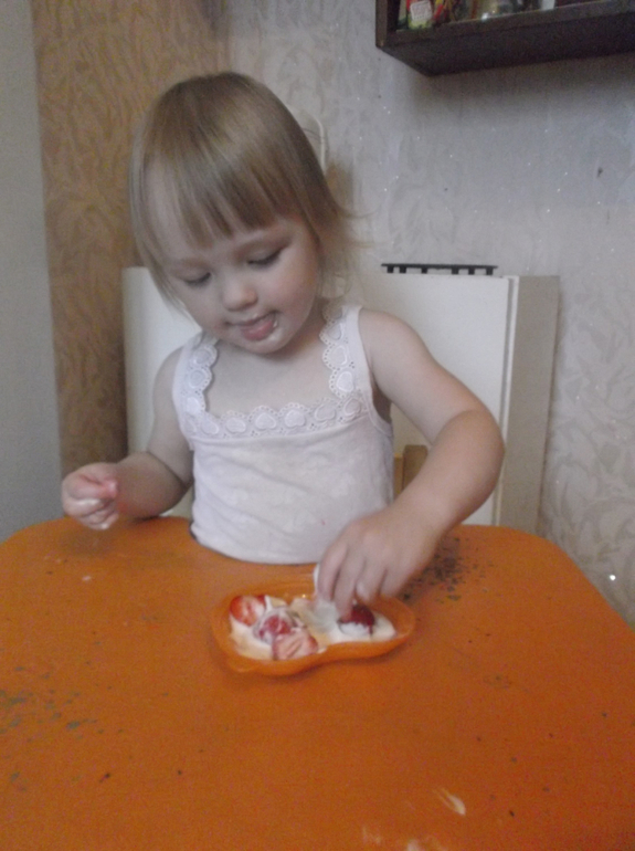 Готовим вместе.Клубничный десерт.Отчет.