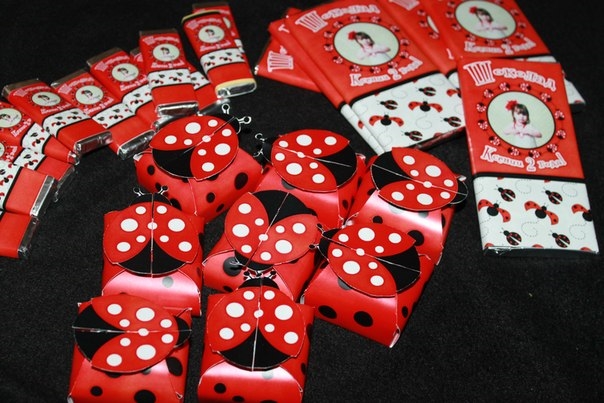 Оформление празника в стиле "божья коровка".