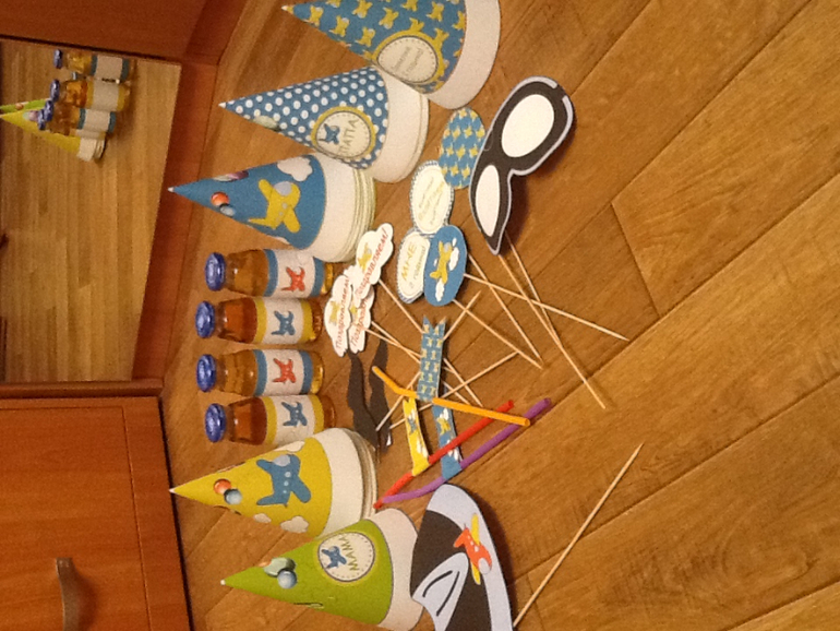 Оформление ДР  в стиле полет /макет