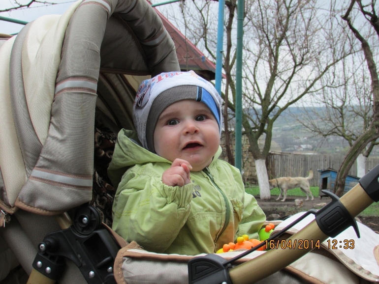 Мишка 8 мес, я и доця Машенька 7 лет