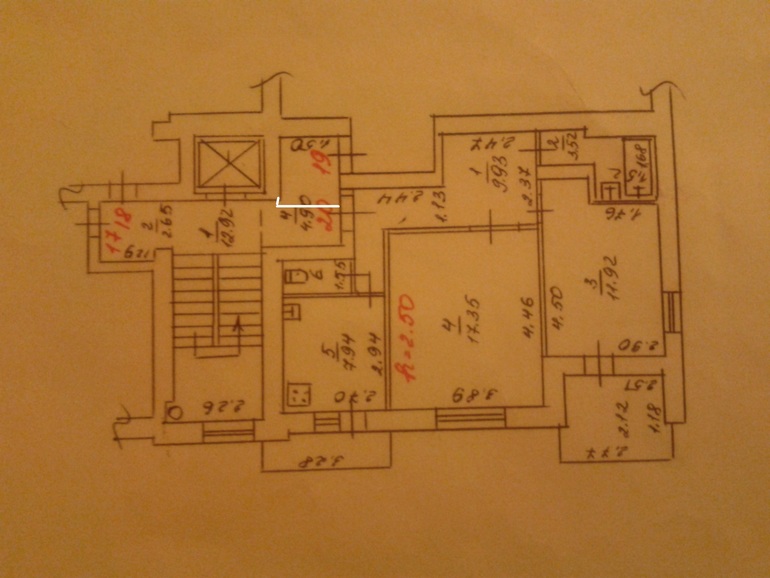 Захват соседом больше половины тамбура