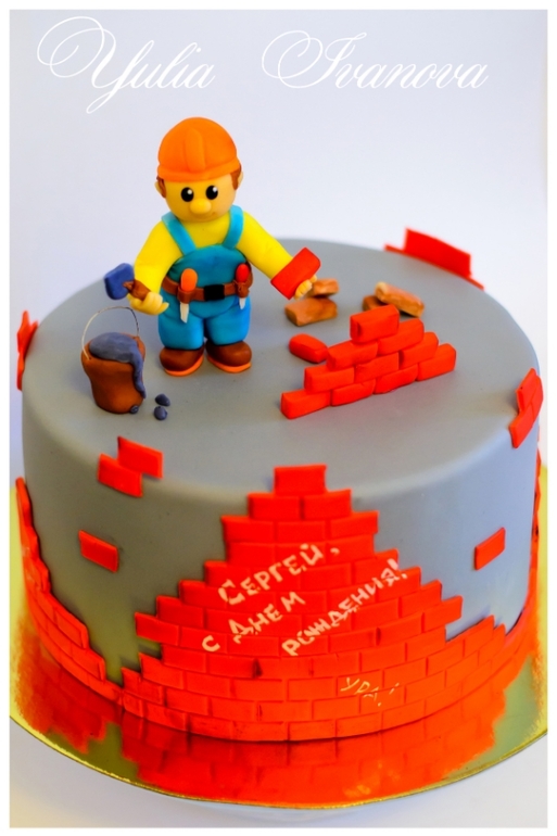 Торт на ДР строителя Сергея!