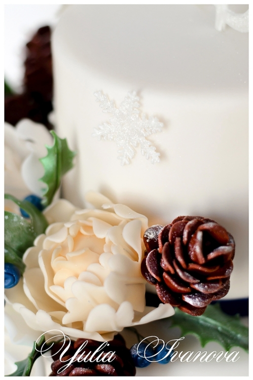 Зимний свадебный торт!