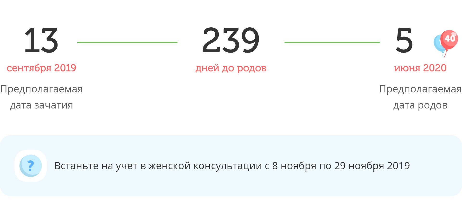 Калькулятор даты родов