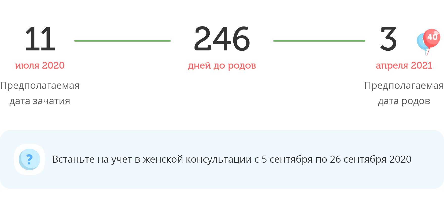 Калькулятор даты родов