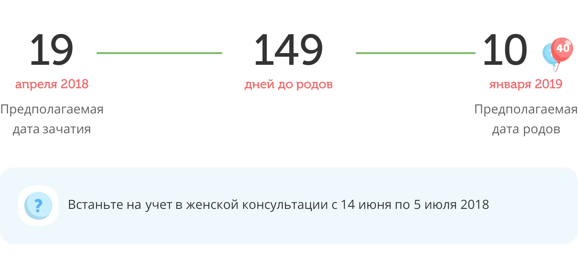 Калькулятор даты родов