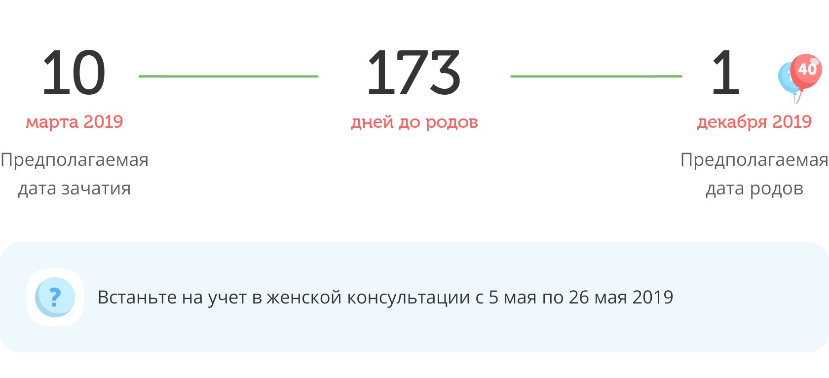 Калькулятор даты родов