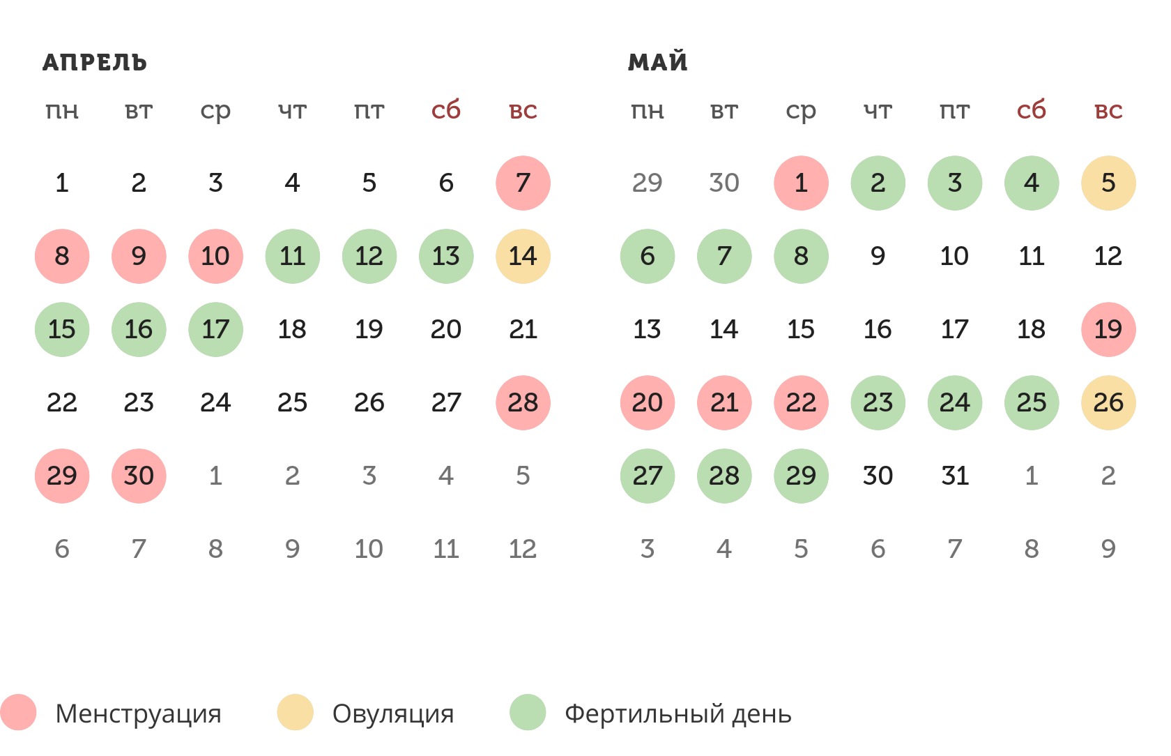 Калькулятор овуляции