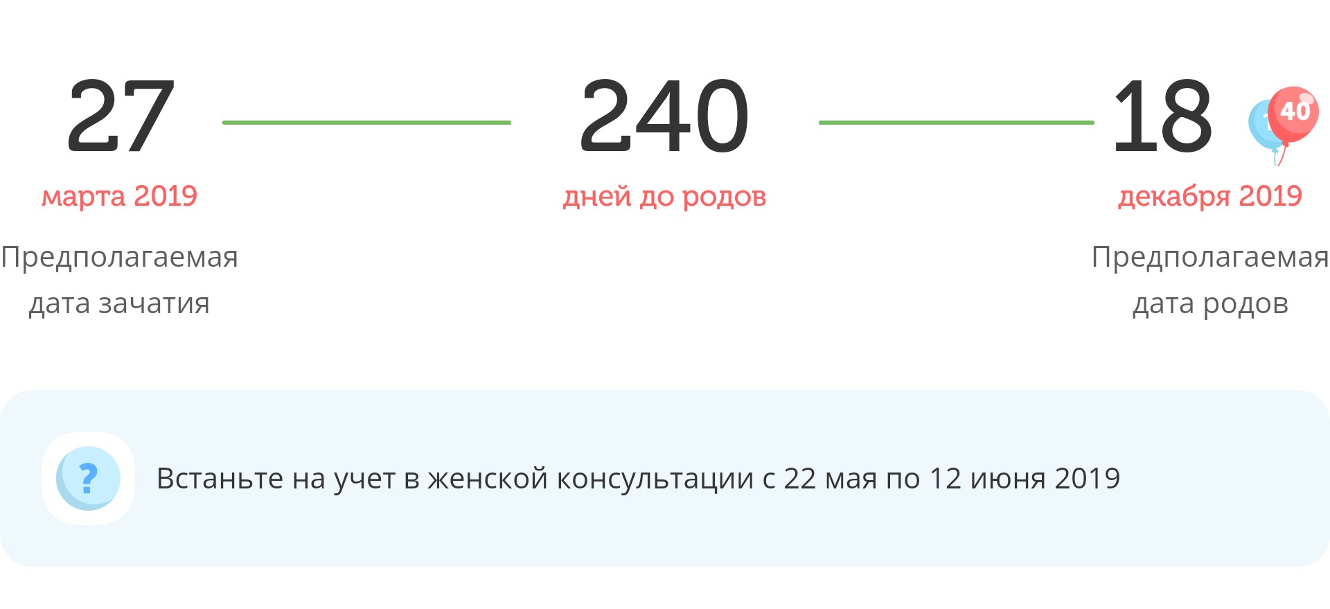 Калькулятор даты родов