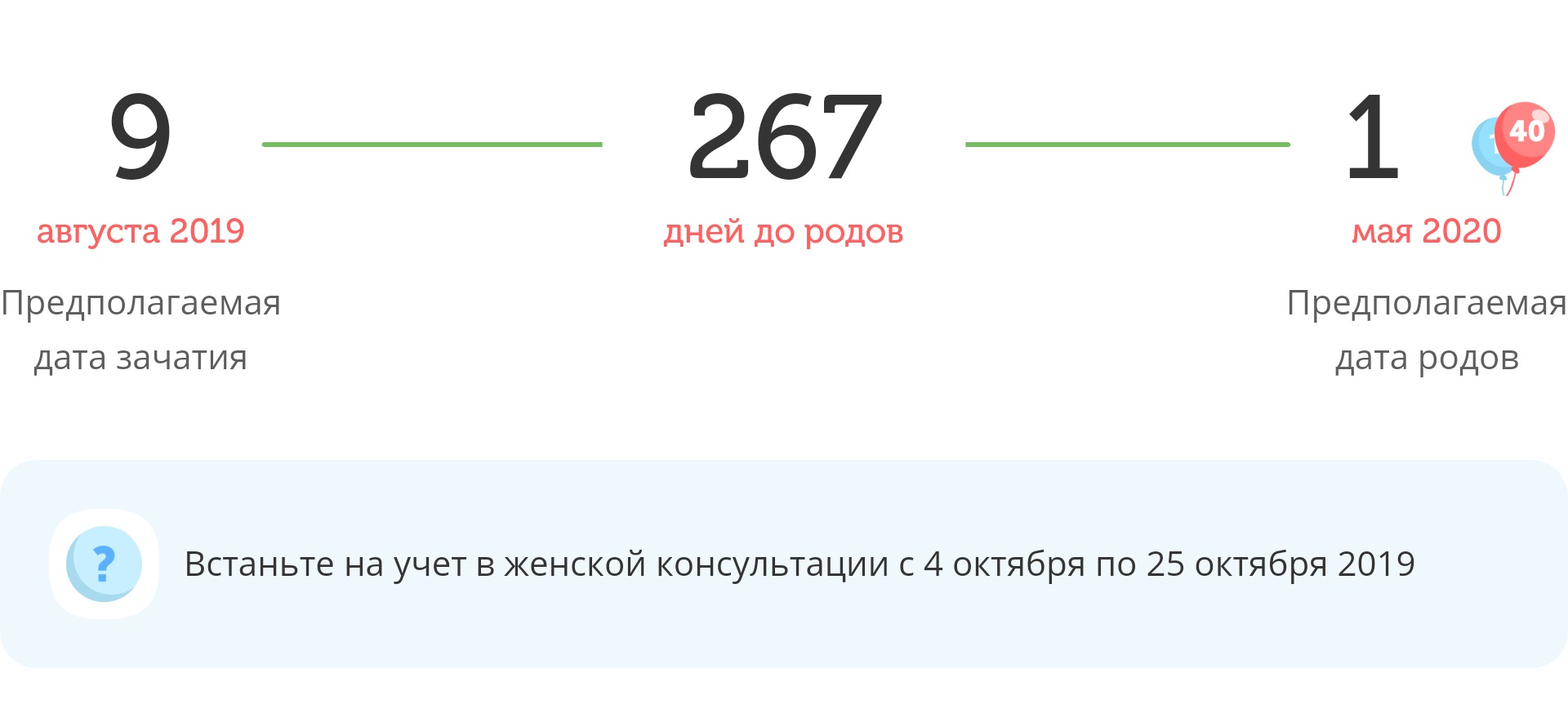 Калькулятор даты родов