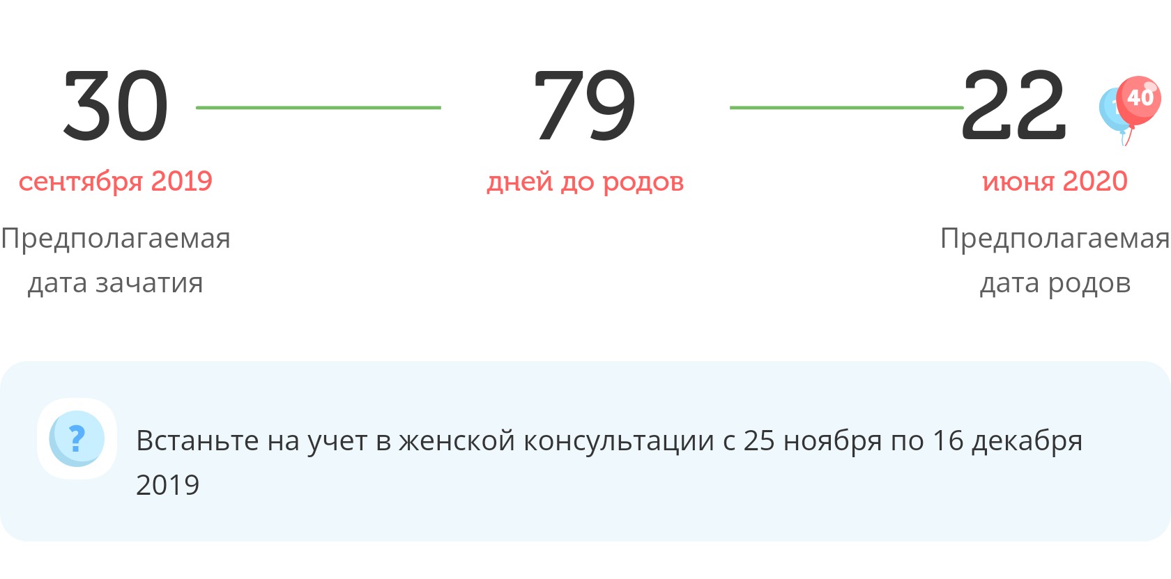 Калькулятор даты родов