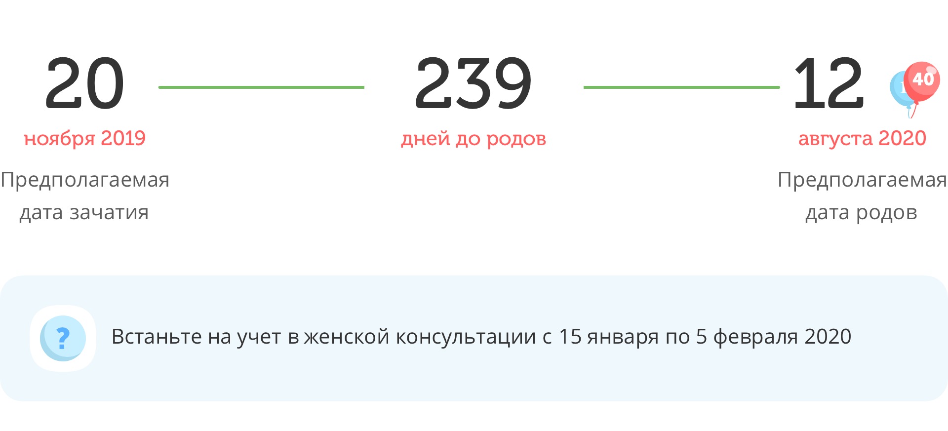 Калькулятор даты родов