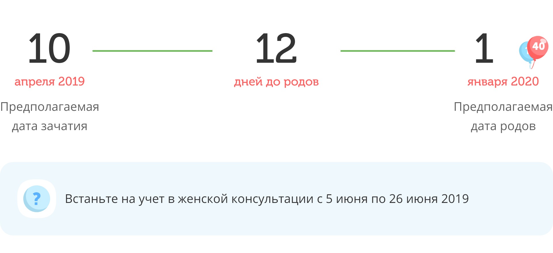 Калькулятор даты родов