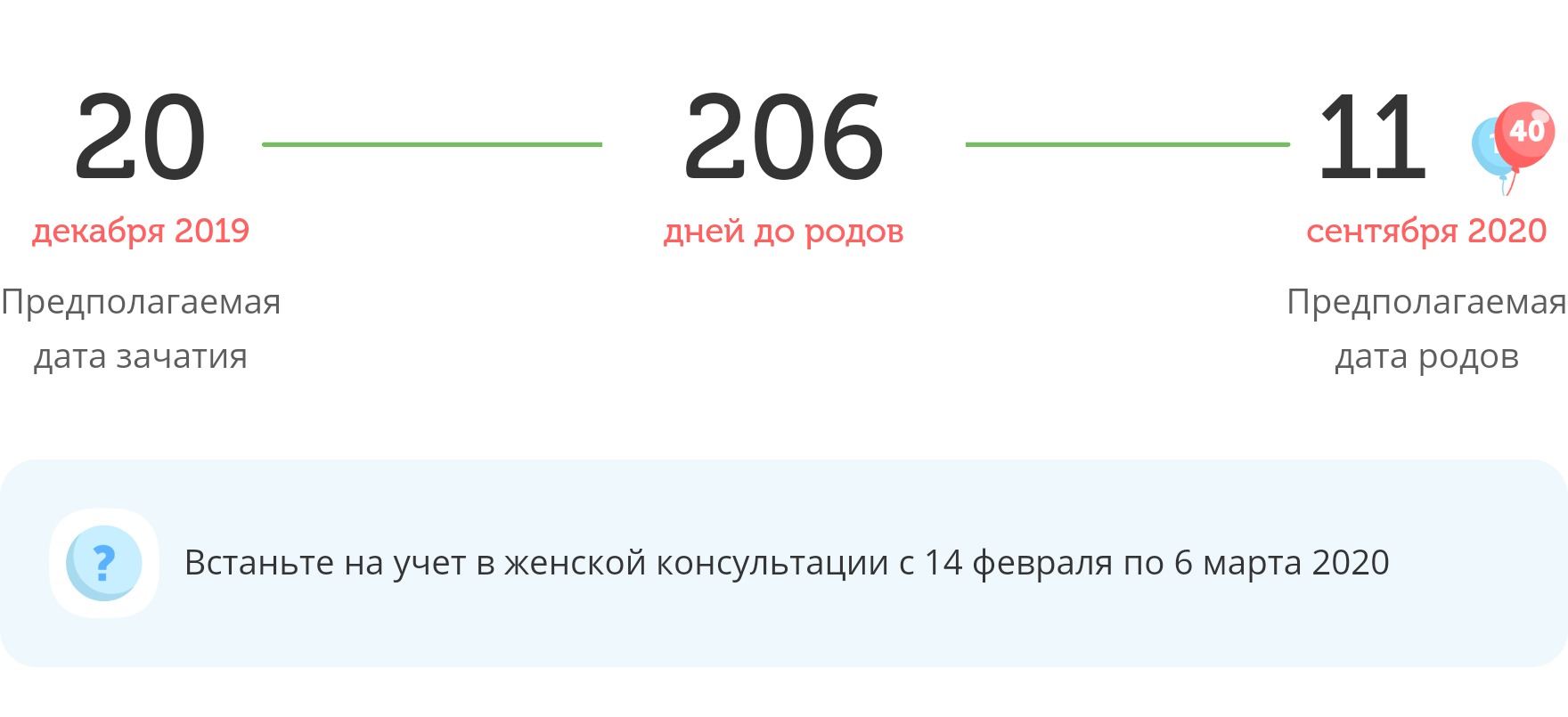 Калькулятор даты родов
