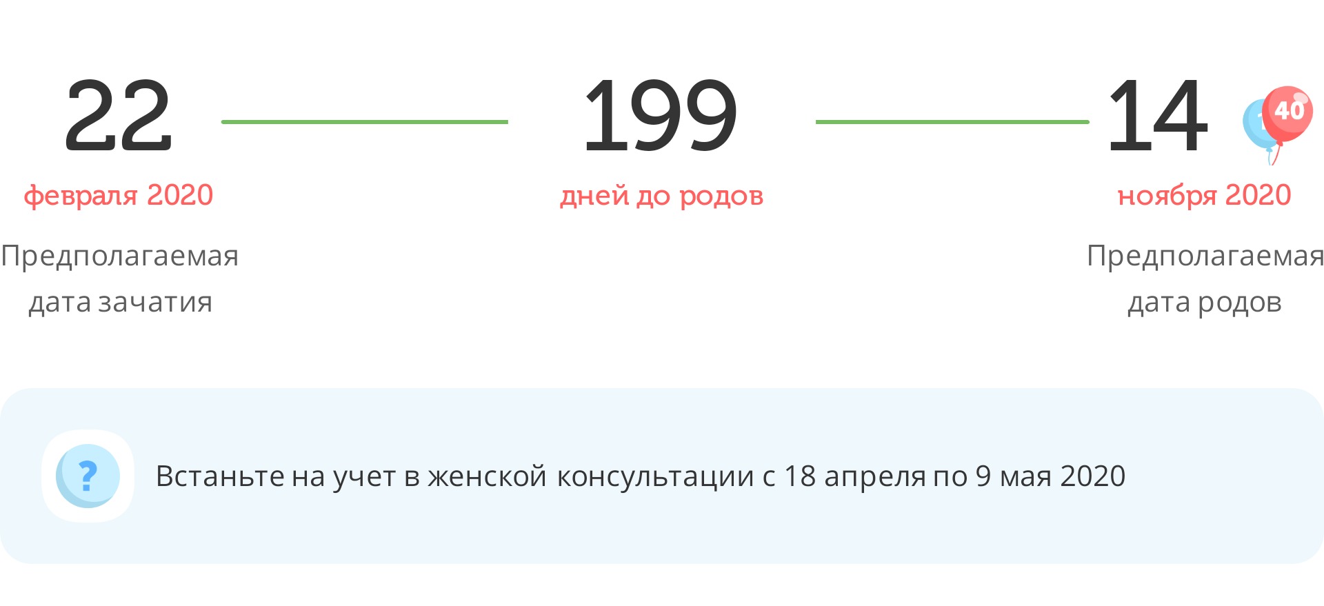 Калькулятор даты родов