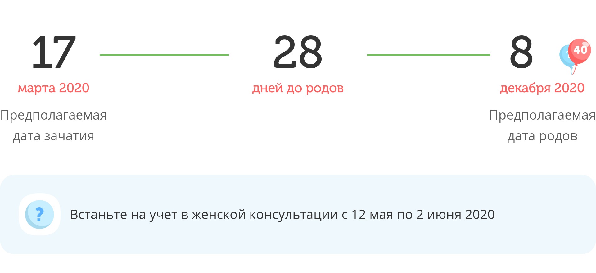 Калькулятор даты родов