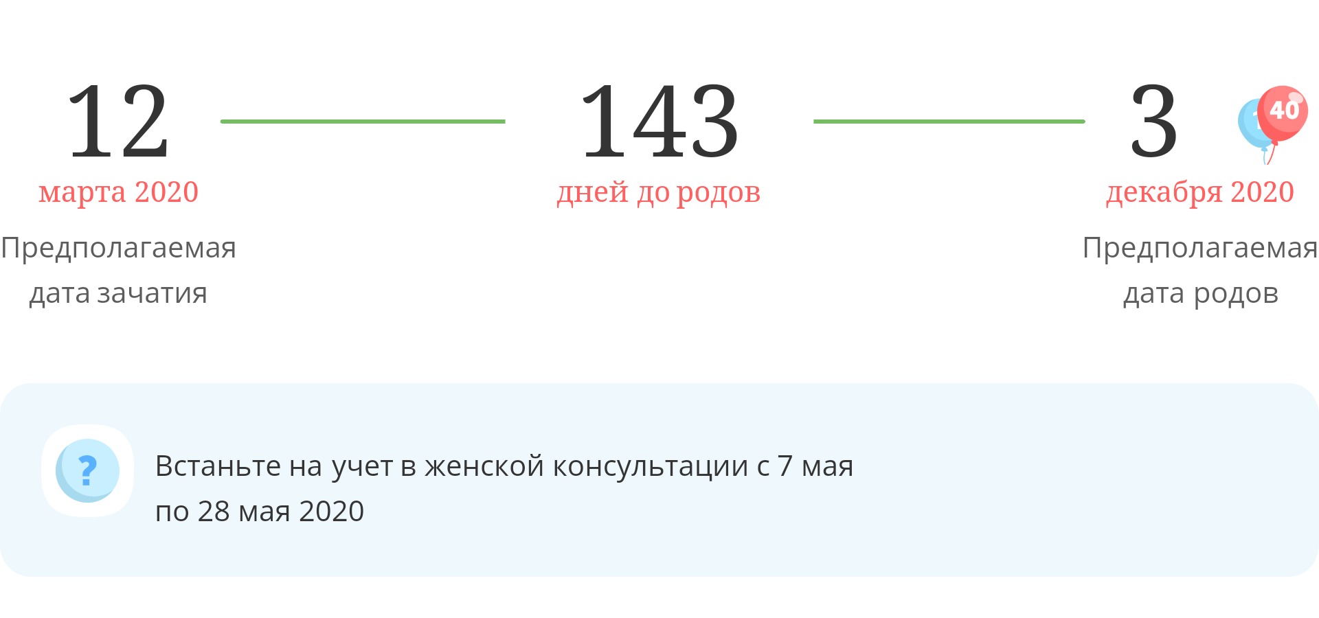 Калькулятор даты родов