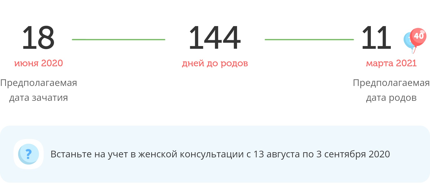 Калькулятор даты родов