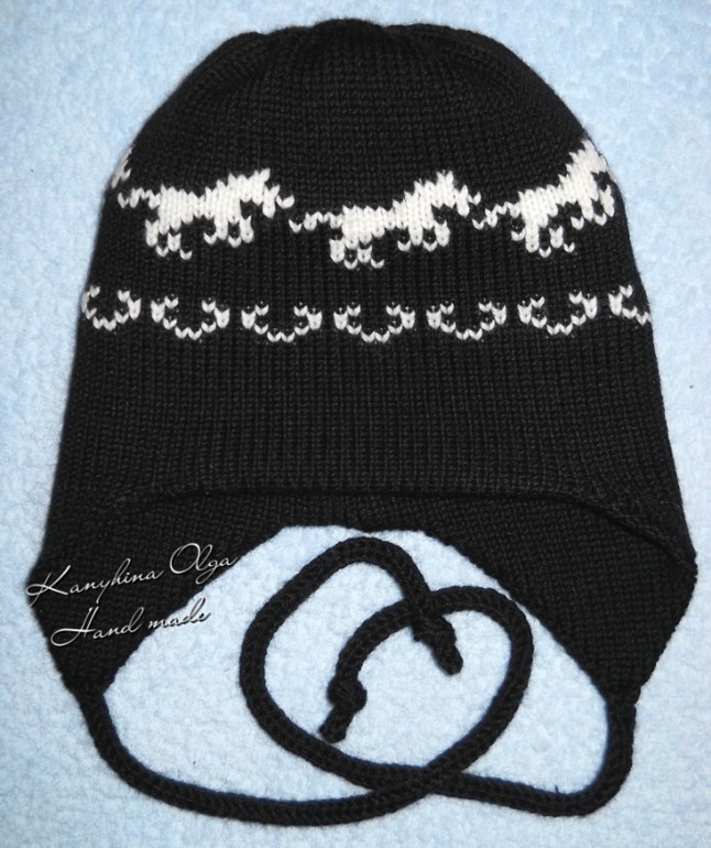 Шапочка для мальчика   "Счастливая лошадка"