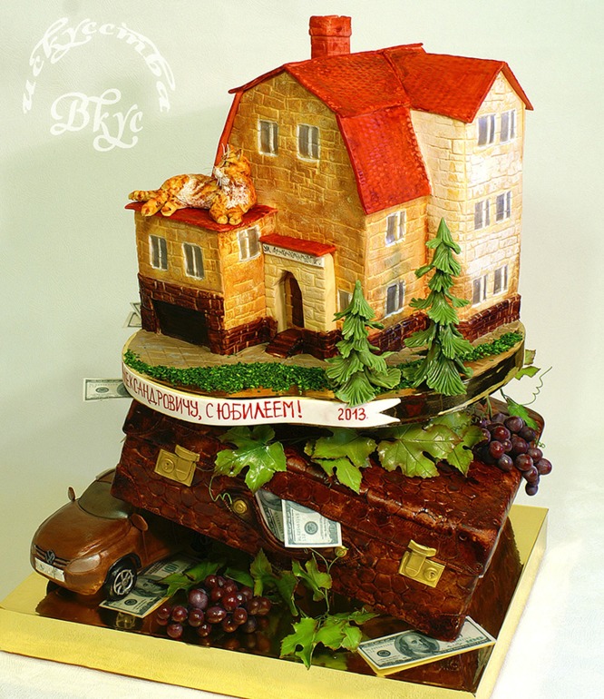 Торт "Вот эта улица, вот этот дом..."