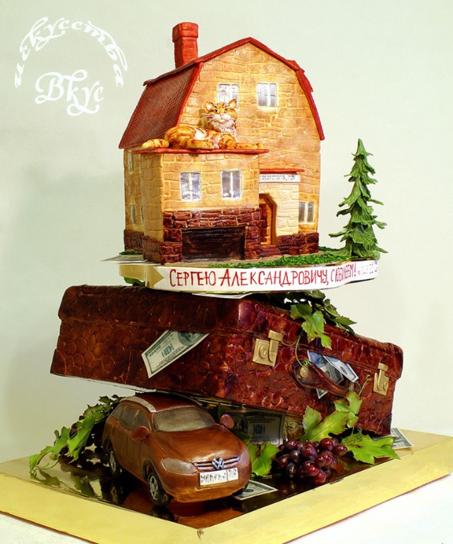 Торт "Вот эта улица, вот этот дом..."