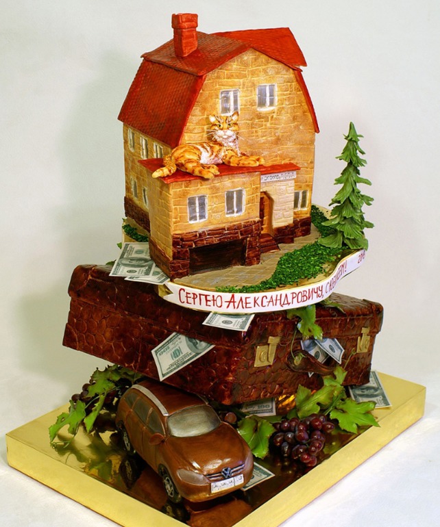 Торт "Вот эта улица, вот этот дом..."