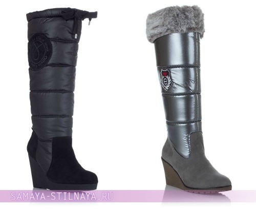 Дутики на  танкетке