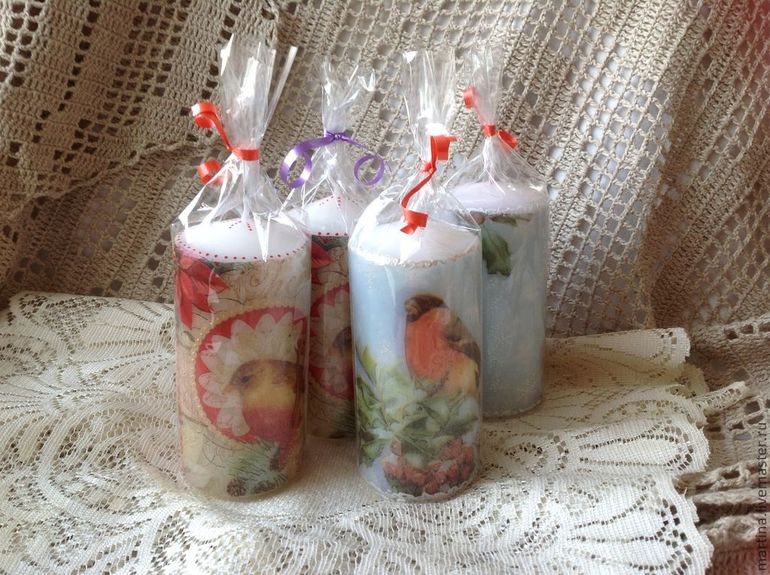 Подарки к Новому Году, ручная работа, игрушки из фетра, декупаж!