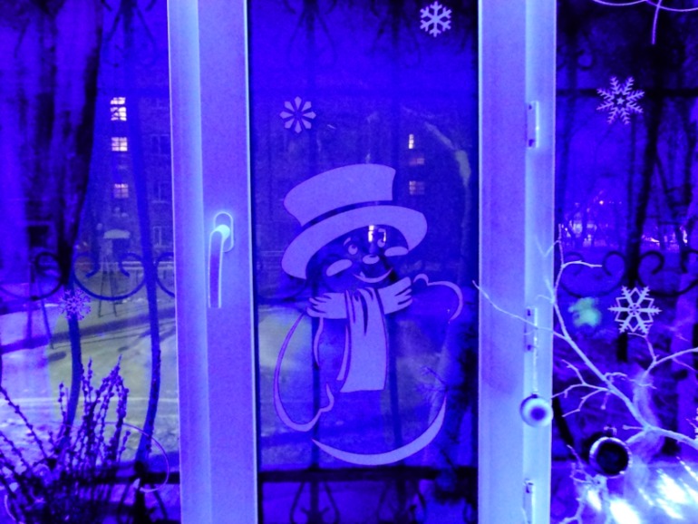 Украшение окна,новогоднее)