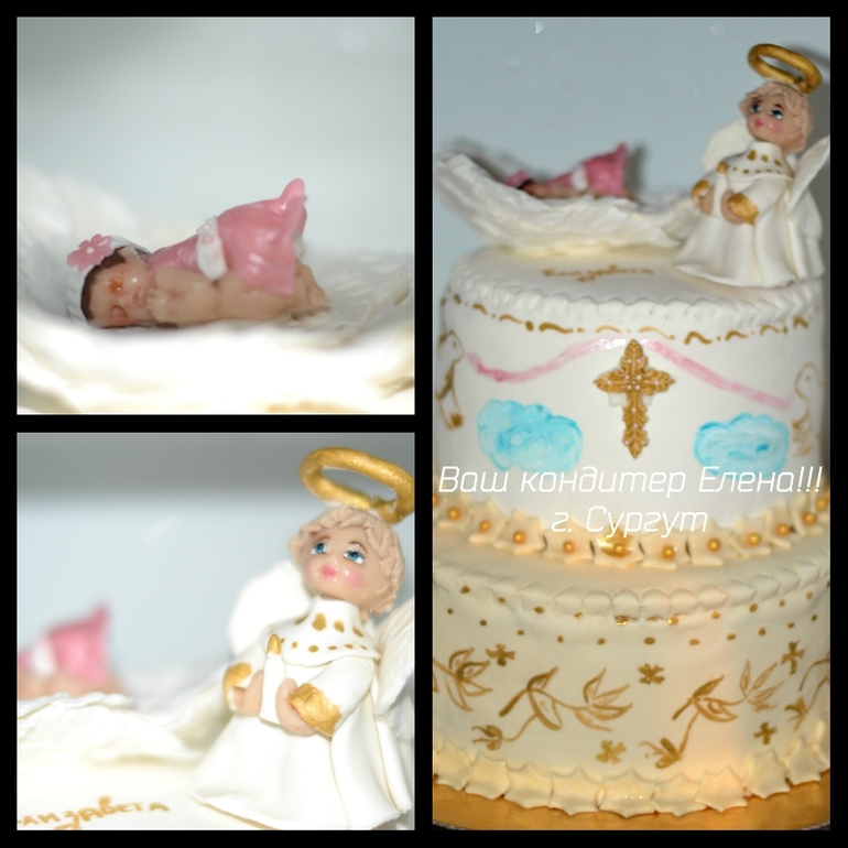 Тортик на крещение малышки. И другие.