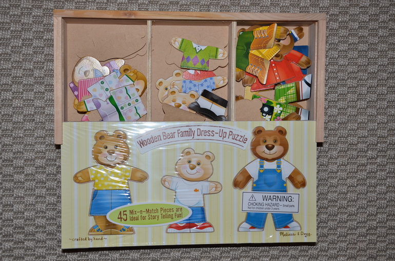 Развивашки - Melissa&Doug; (паззл Одень семью медведей)