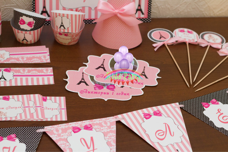 День рождения в стиле Париж, для малышки Виктории!